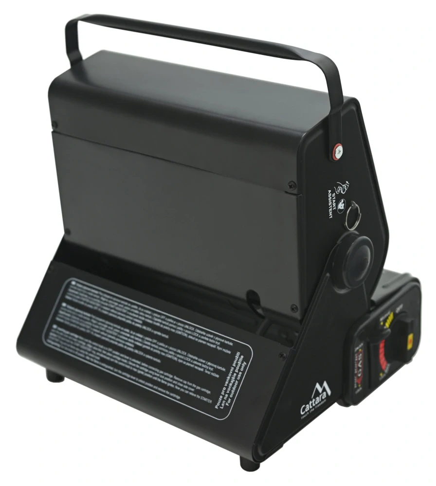 Cattara Plynové topení + vařič 1,3 Kw HEAT&COOK 13594, výklopné, na kartuše 227g
