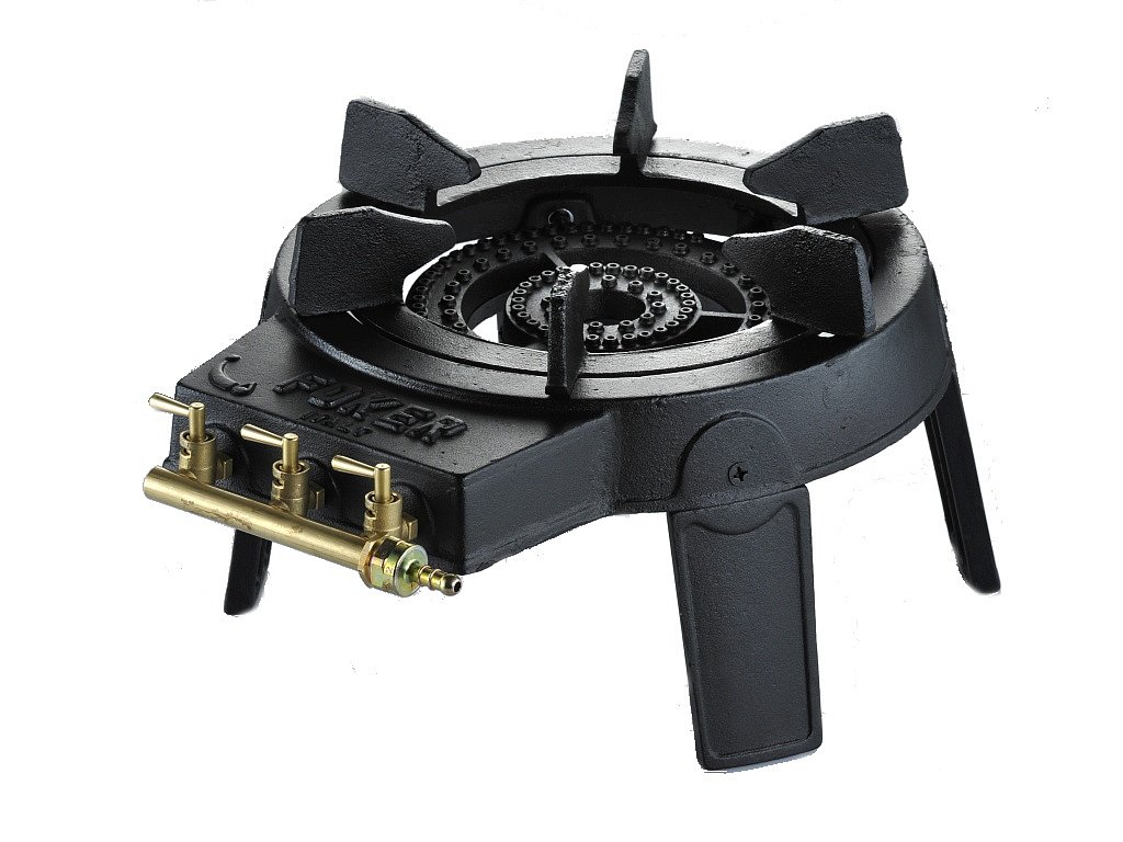 FOKER Průmyslový vařič Wok 9,2 kW PB 37 mbar, celo-litinový 03200W velkokapacitní + připojovací set 37 mbar
