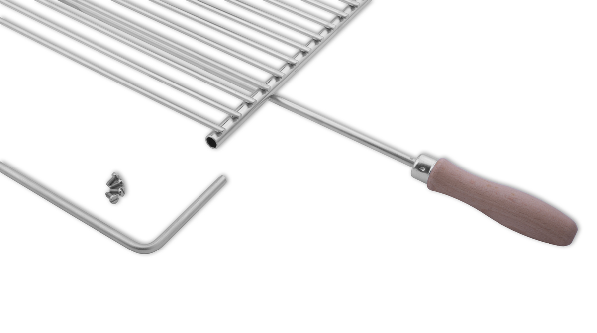 Grilovací rošt nastavitelný 60-70 x 45 cm s rukojetěmi DE1312 Deos, nerezový
