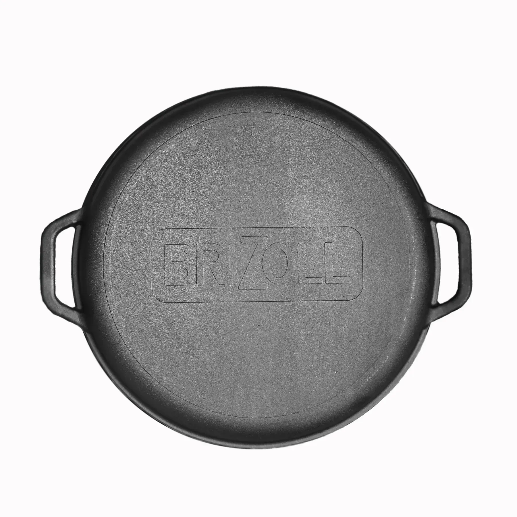 Brizoll Litinový kotlík 36 cm 8l kazan KA08-3 + grilovací pánev-poklička, žebrovaná