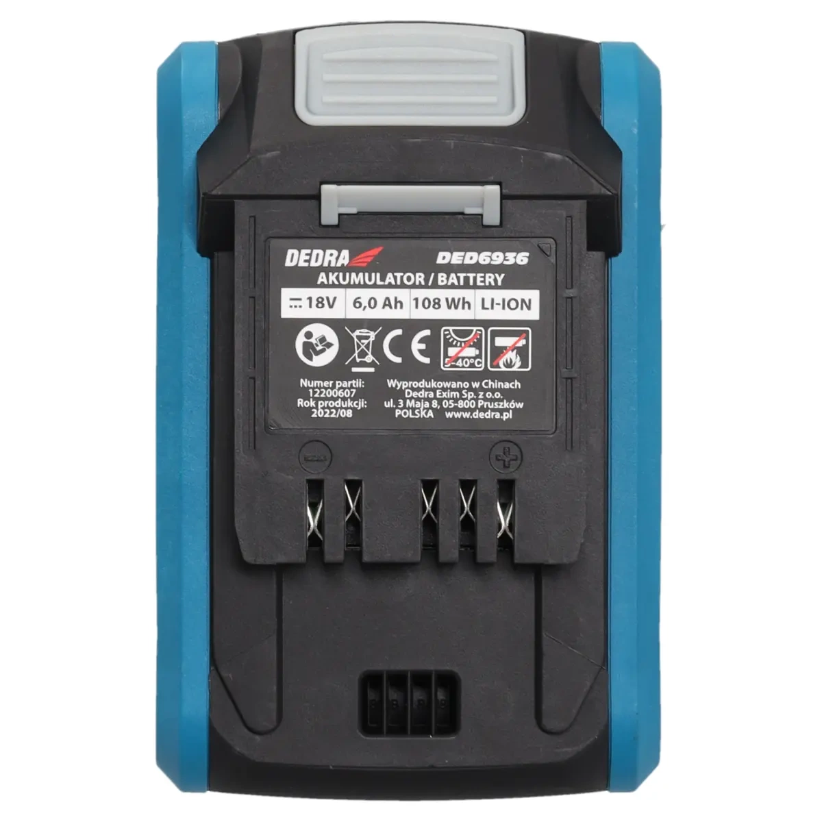 Dedra DED6936 Akumulátor 6,0 Ah 18V Li-Ion SAS+ALL baterie, 108 Wh