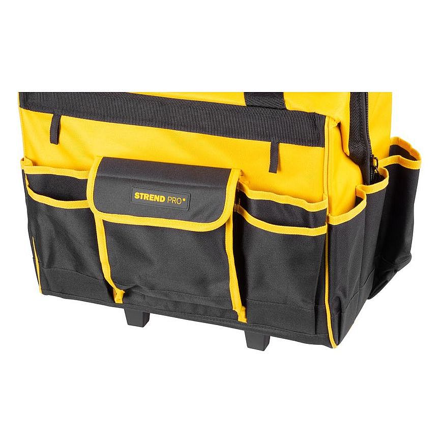 Strend Pro Brašna textilní na nářadí do 20 Kg, 2120070, 44x24x42cm, teleskopická rukojeť, kolečka
