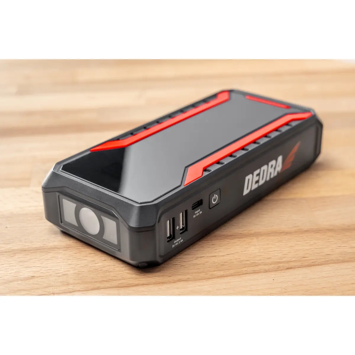 Dedra powerbanka 12000mAh Li-Ion, LCD DEPP1201 funkce pomocného startu, svítilna, kabely