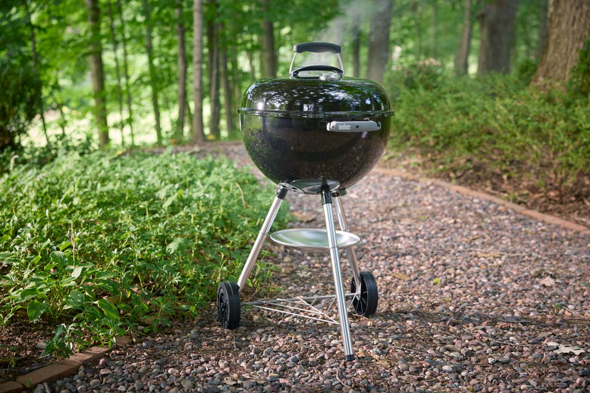 Weber gril na dřevěné uhlí Bar-B-Kettle 47 cm, 1502055 + teploměr ve víku