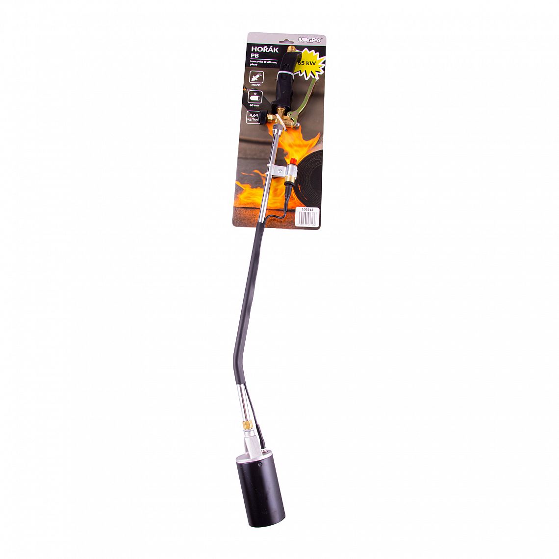 MasiPro stavební hořák PB piezo 65 kW, tryska 60mm 103313 VEN G3/8", 87 cm s pákou