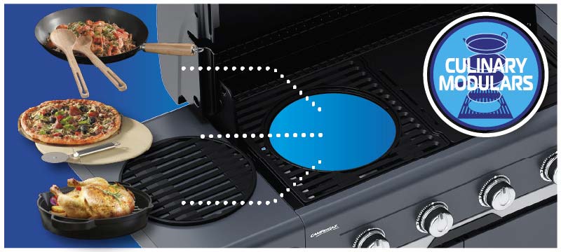 Campingaz Select 4 EXS SBS 15 kW 2229163, plynový gril skříňový Culinary 4 hořáky + vařič, černý