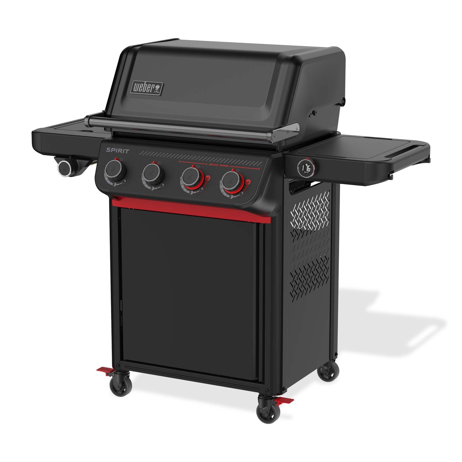 Weber Spirit EPX-435R Stealth Edition, plynový gril 14 kW 1502252 + rožeň 230V, vařič, Sear Zone, W-Works, Connect, Crafted GBS