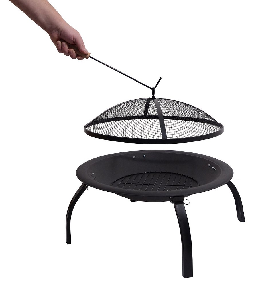 Ohniště Vesuv 48 cm s poklopem, 4 skládací nožky Cattara 13004