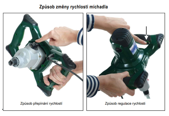 Stavební míchadlo 1200W, 2 rychlostní, Dedra DED7928