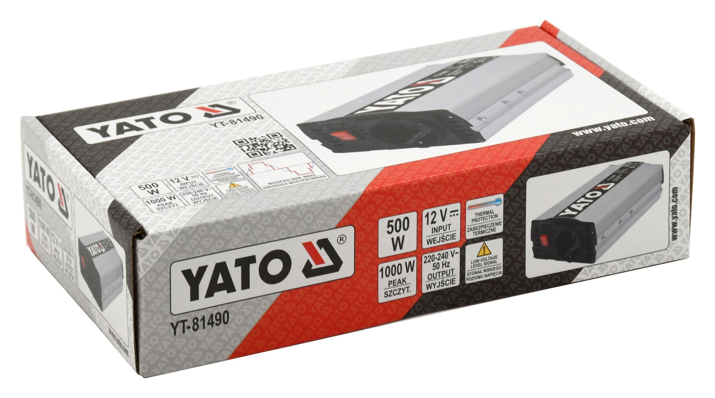 Yato Měnič napětí 12/230V 500W, YT-81490