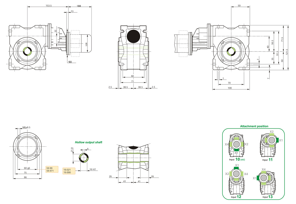 EPG Pohon 0,18kW 4,6ot 230V 1F převodovka, předkolo MTA63/40B3 i:302