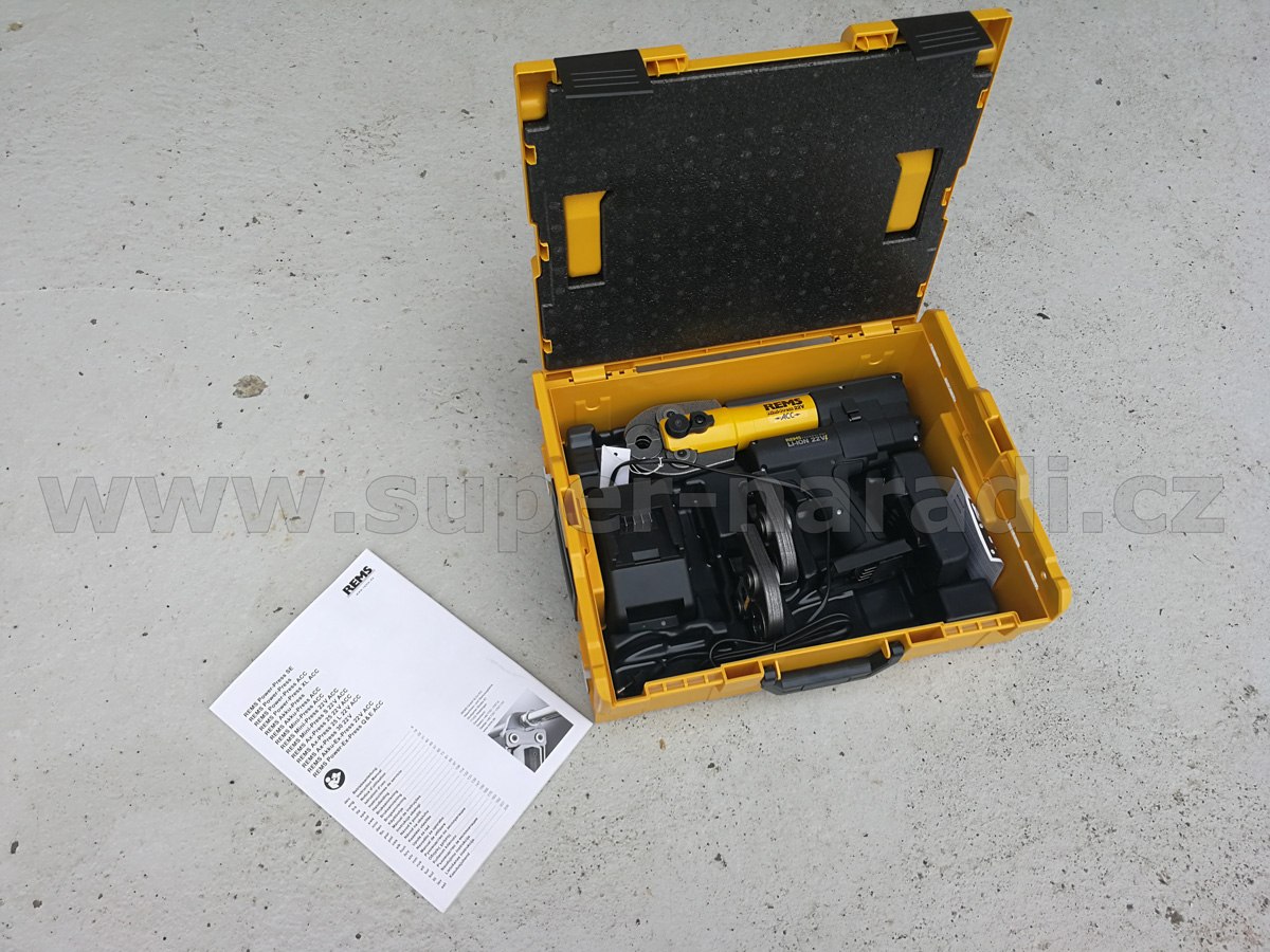 Lisovací kleště REMS Mini-Press 22V SET V-15-18-22 čelisti, Aku Li-Ion L-BOXX 578031