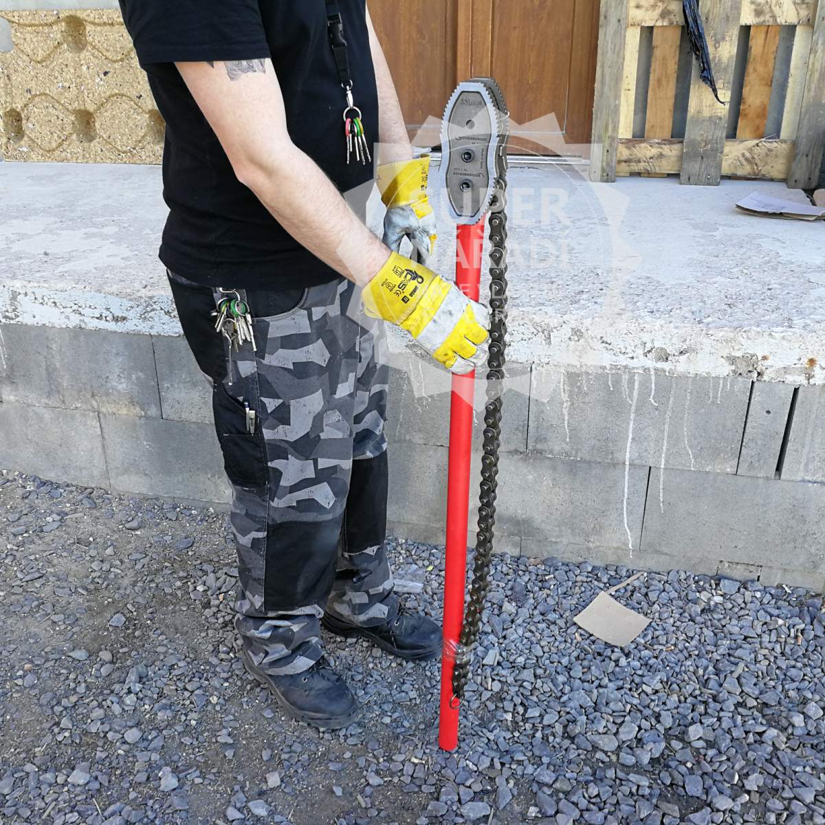 Řetězový hasák 8", L 1280 mm, řetězové kleště, Rothenberger 70246