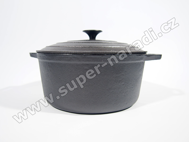 Litinový kastrol 28 cm, 6,5l s poklicí PWI