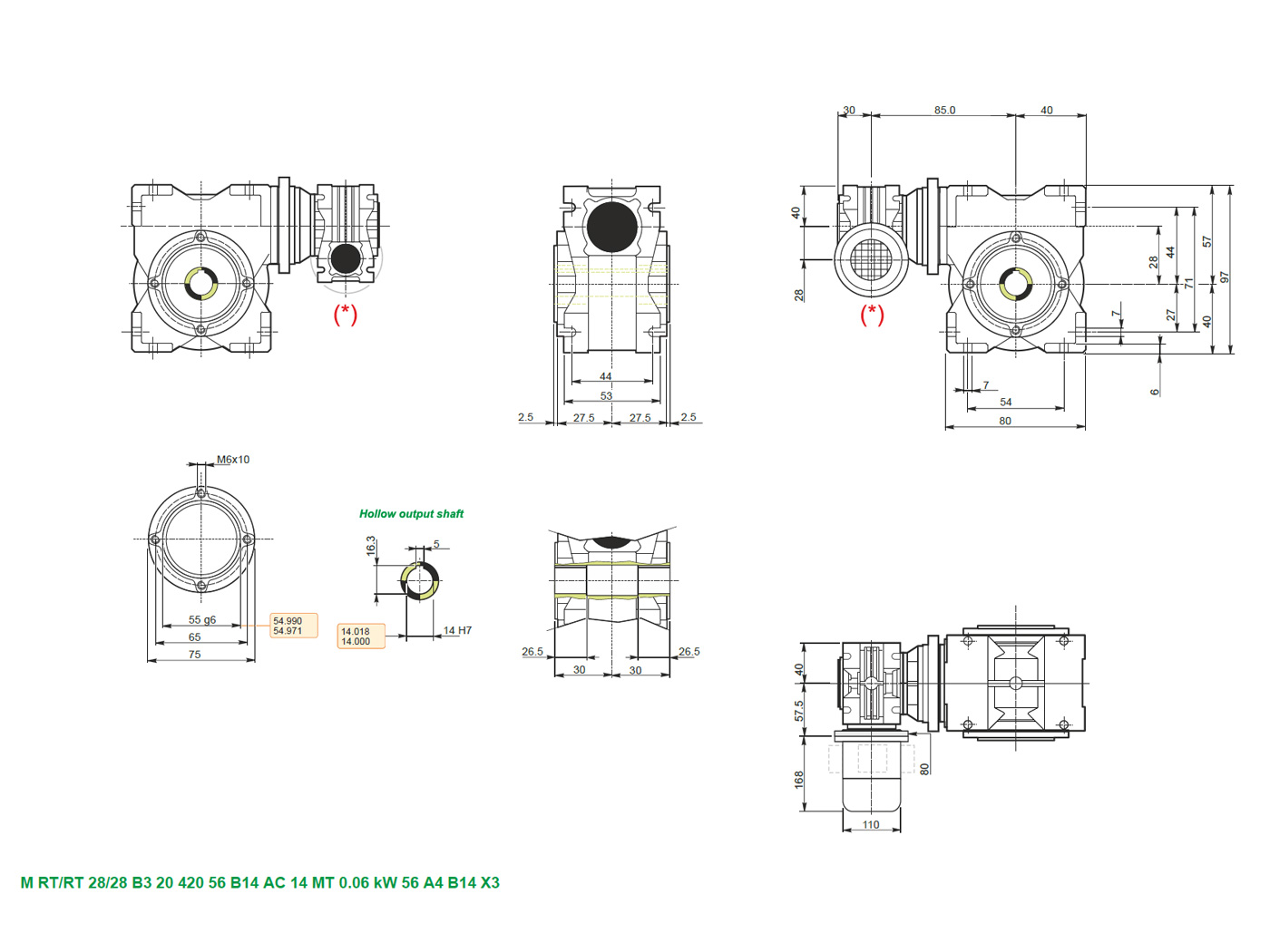 EPG Motor na gril 60W 4 ot./min., do 100 Kg MRT-RT 28-28-B3-20, i343, AC14, 230V