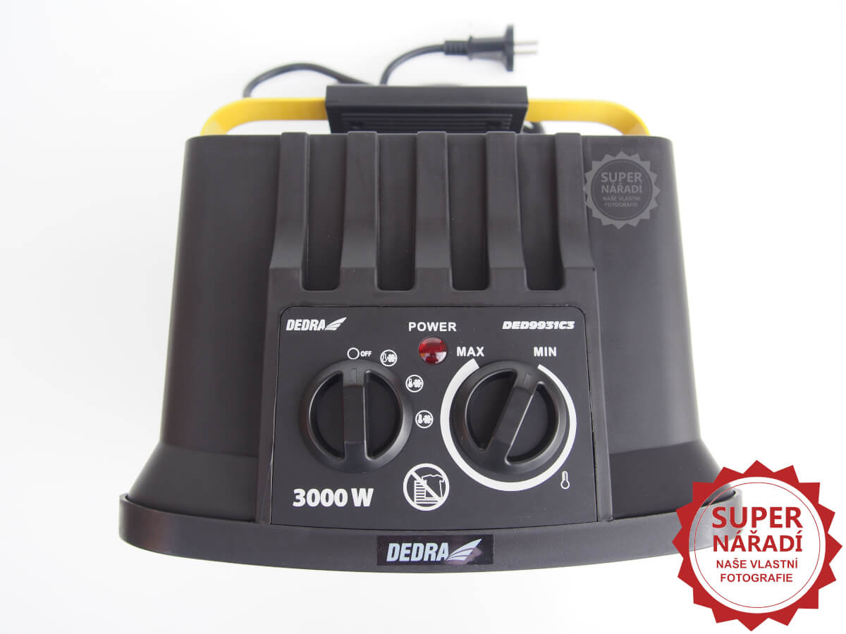 Dedra PTC elektrický ohřívač vzduchu 3 kW 230 V s ventilátorem, keramický DED9931C3