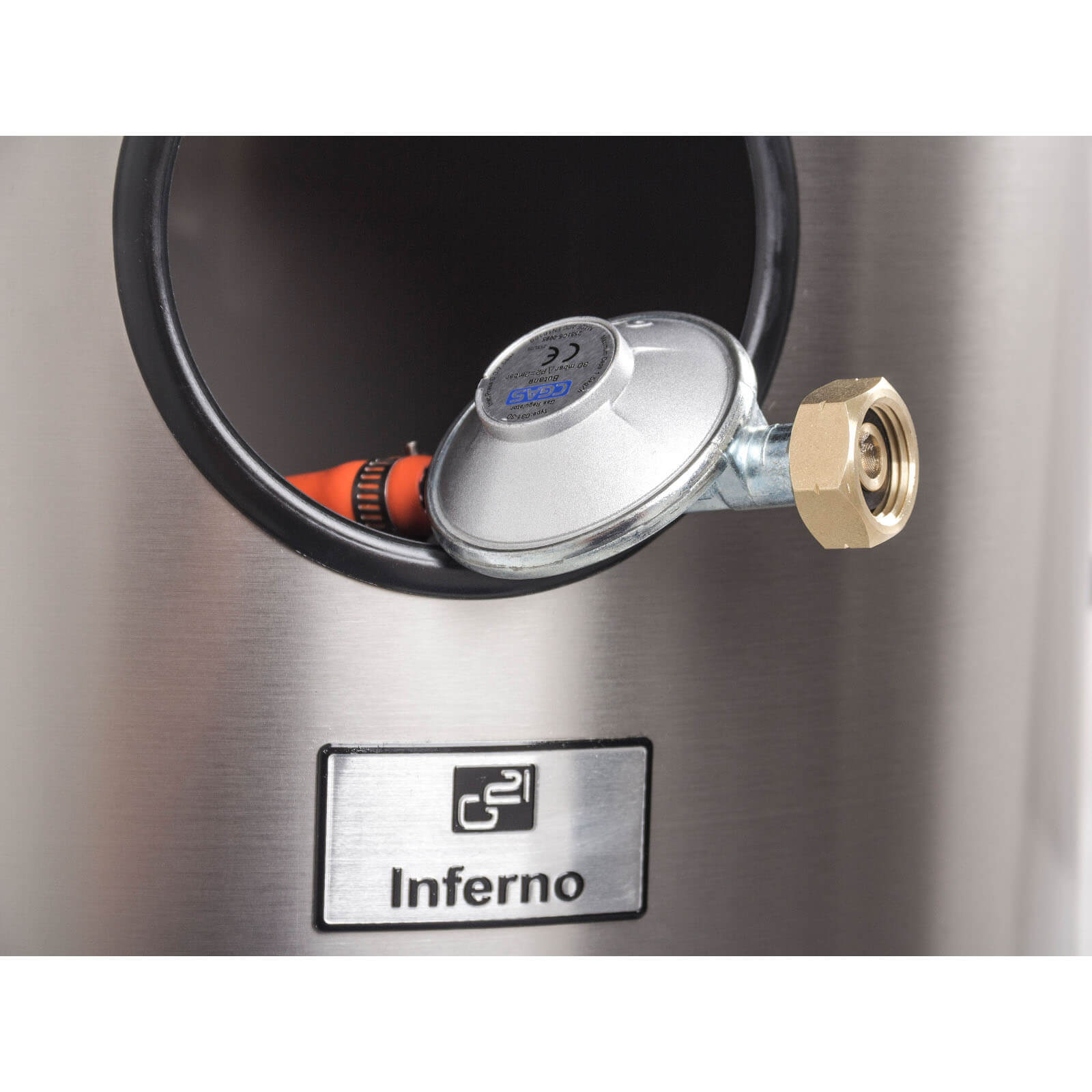 G21 Plynové topidlo Inferno 13 kW TPFRN1, nerezové, plamen v tubusu