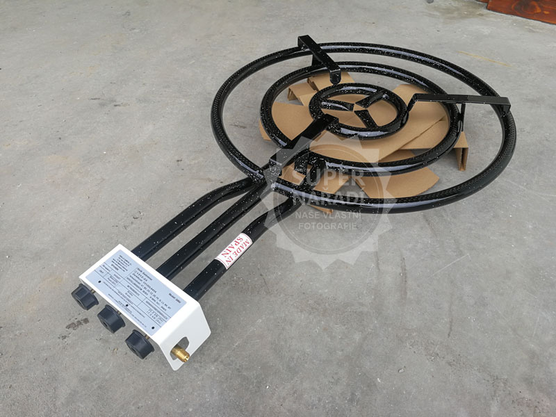 Paella PB hořák 60cm 17,5 kW 50 mbar, 3-kruhový, Vaello Campos VACA P1660D G1/4" PWI