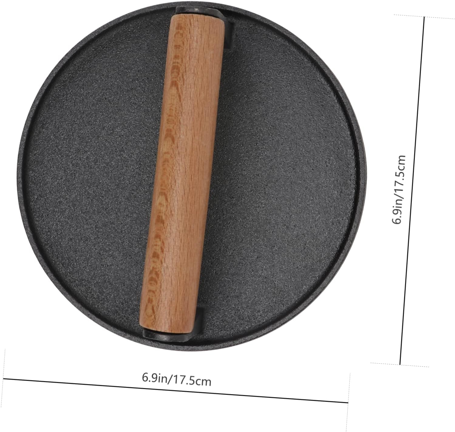 UG Grill Lis na hamburgery, 17 cm steak press DP-5953, litinový, dřevěné madlo 