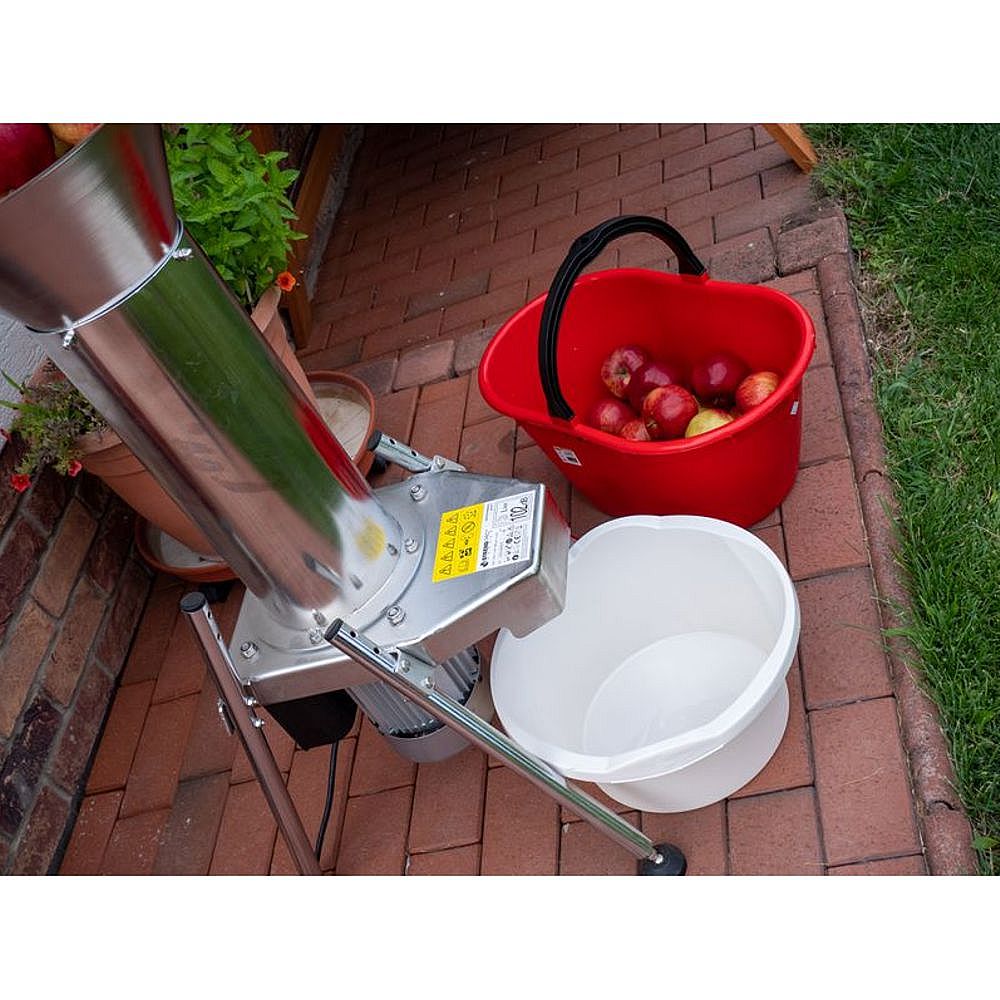 Elektrický drtič na ovoce EFC-1 1100W 15l, 400kg/h., 55x55x104cm StrendPro 119583, 230V