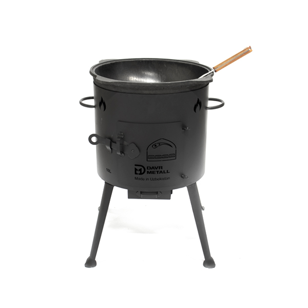 Davr Uzbecká kotlina 36 cm pro kotlíky 8-10 l s popelníkem, plech 2 mm