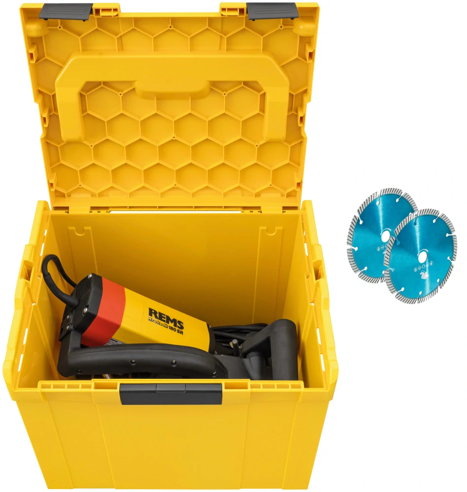 REMS Krokodil 180 SR B-P drážkovací bruska, fréza 185X07 + 2 kotouče UDT LS H-P 180mm, L-Boxx H