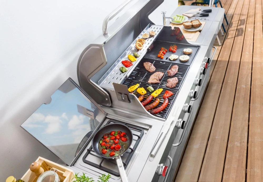 G21 Plynový gril Nevada BBQ zahradní kuchyně Premium Line 6390340, 8 hořáků, jehla, dřez, skříňky