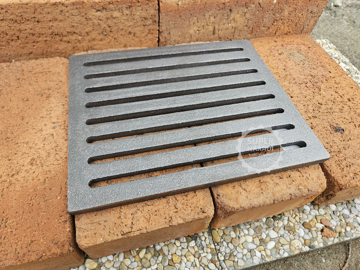 Strend Pro Litinový rošt 280x230x15 mm 11x9" 221622, do topeniště kamen, krbů