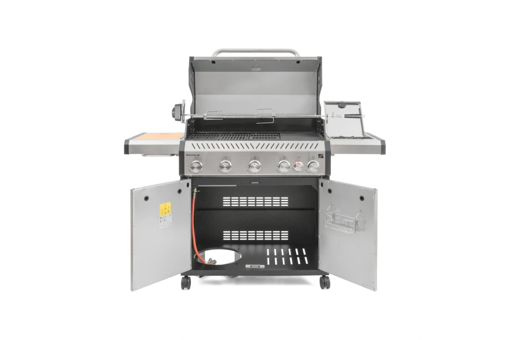 Plynový gril G21 Nebraska BBQ Premium line, 6 hořáků, 21 kW nerezový, 6390309 + vařič