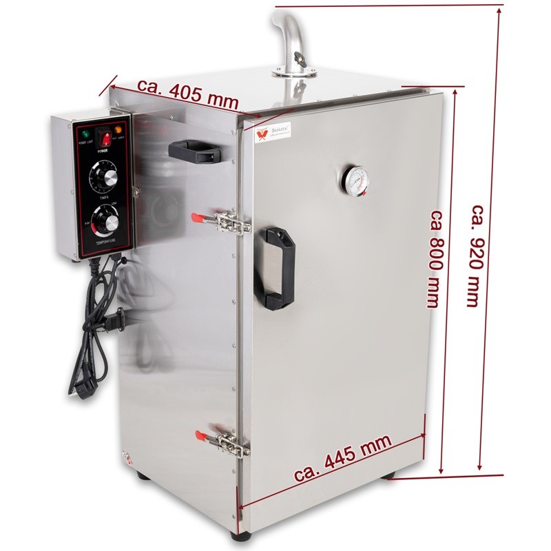 Beeketal Elektrická udírna BDSH-S03 1000W, 95l nerezová na maso, ryby, sýry + termostat, časovač