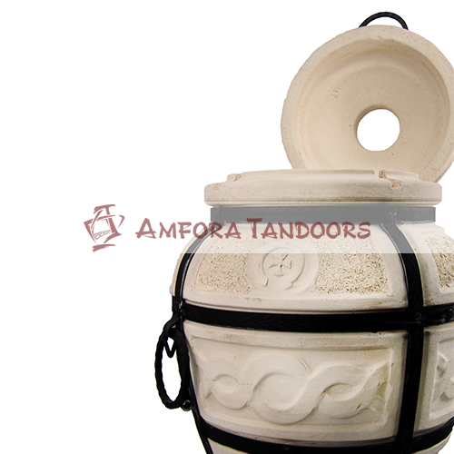 Keramická pec Tandoor 82 cm Esaul Amfora Tandoors, Tandýr HR29cm s odklápěcím víkem