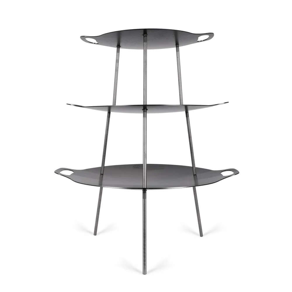 Petromax kovový plát fs48, 48 cm 701720 prohnutý ocelový na grilování, 3 nožky, madla
