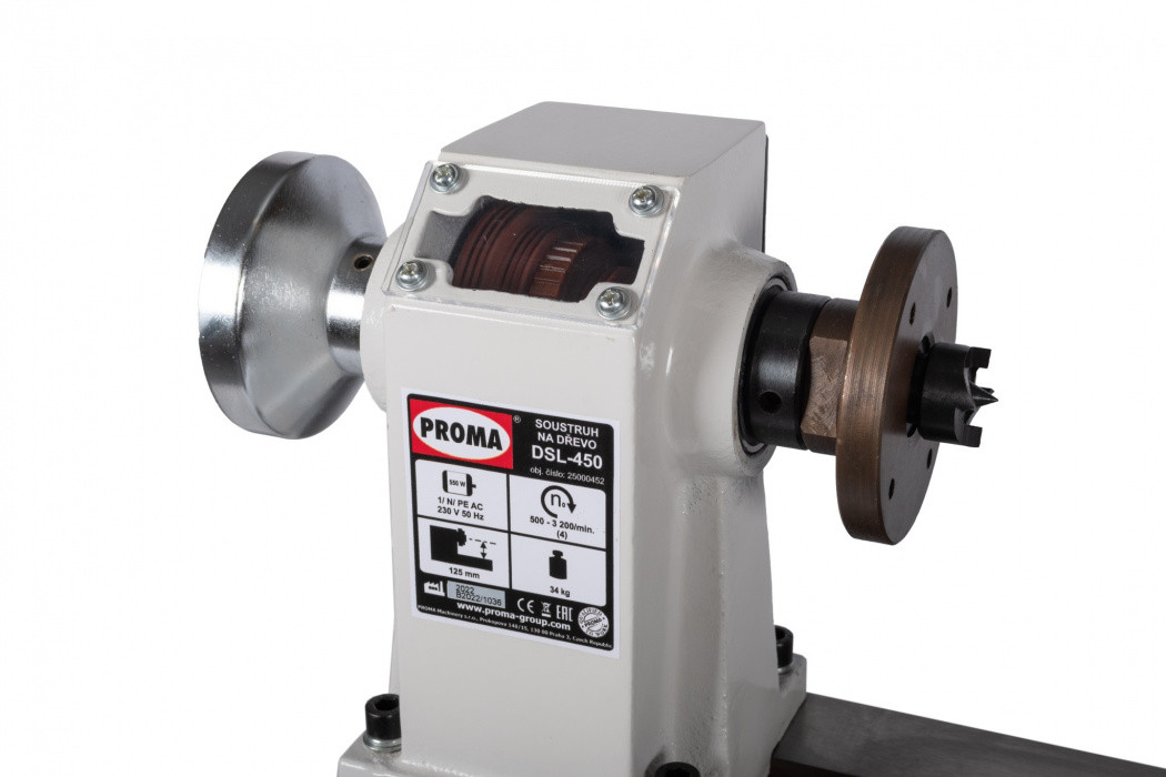 Proma DSL-450 Soustruh na dřevo 25000452, 230V, 550W, do 450mm, litinový