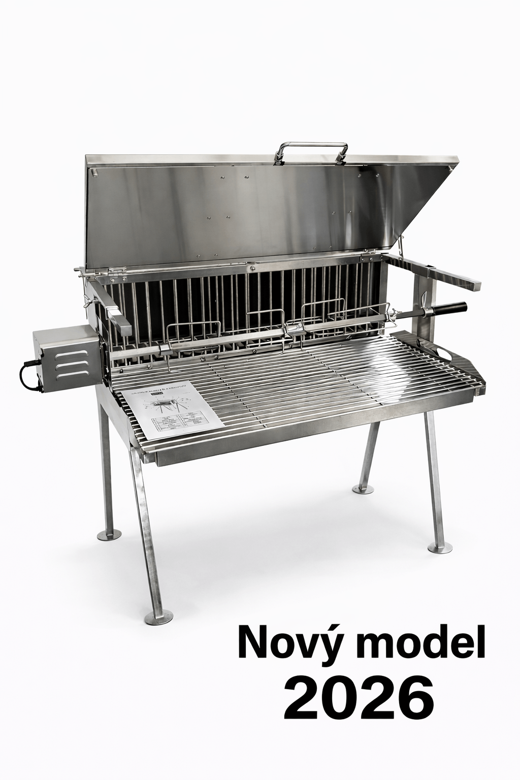 UG Grill nerezový gril na kuře, kýtu, živáňskou S90, 1x Rotisserie, rožeň UH-S90