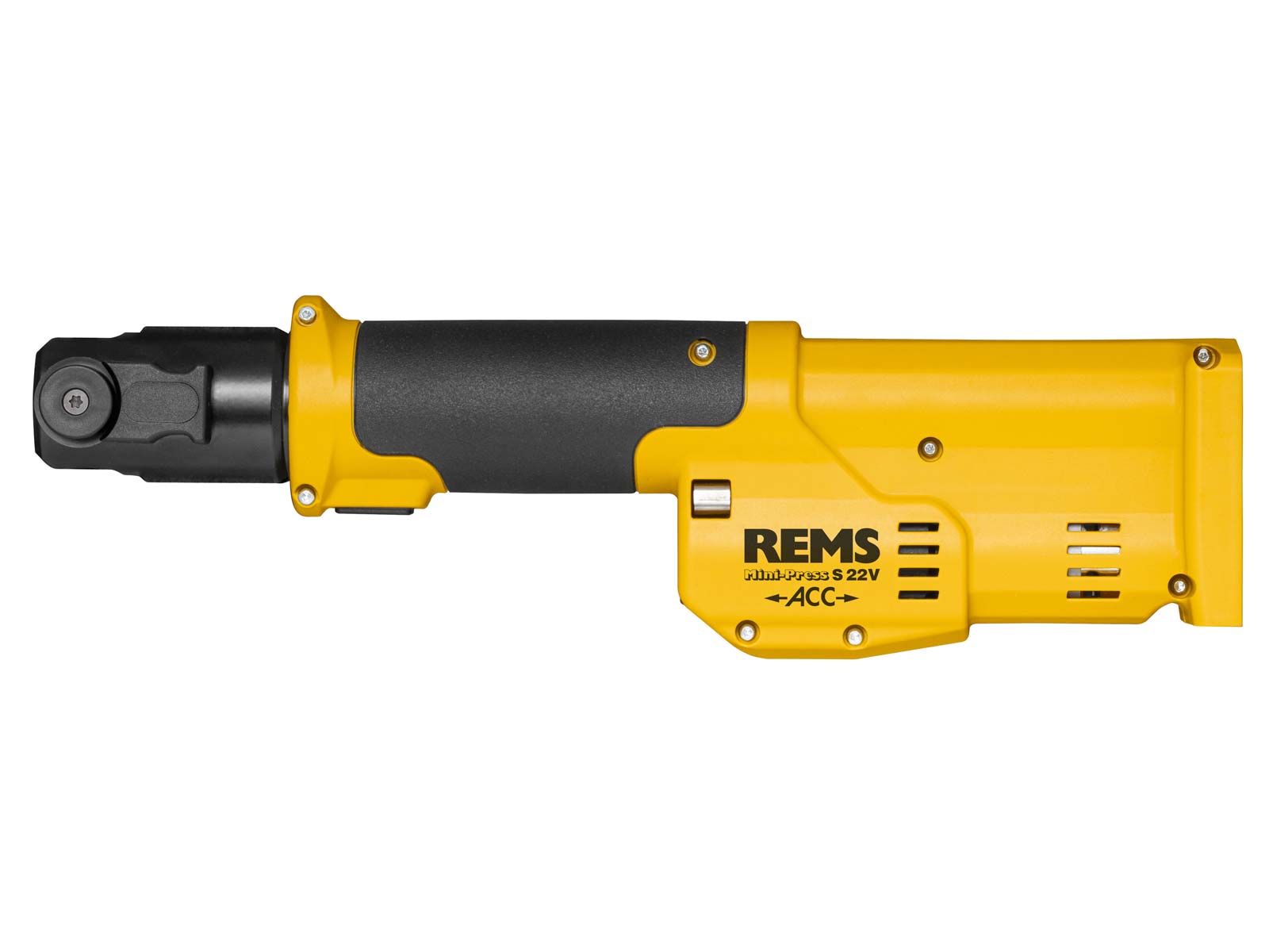 REMS Mini-Press S 22V ACC Set aku lis 22kN s čelistmi TH 16-20-26, kufr L-Boxx 578041, na podlahovku
