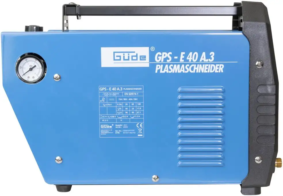 Güde Plazmová řezačka GPS-E 40 A.3 do 12 mm, 20093 IGBT, s vysokofrekvenčním zapalováním