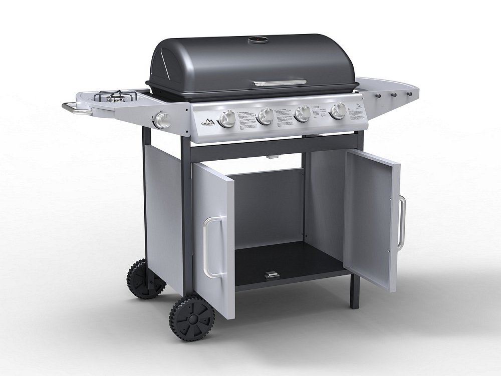 Gril plynový Master Cheef 14kW 4x hořák + vařič Cattara 99BB004