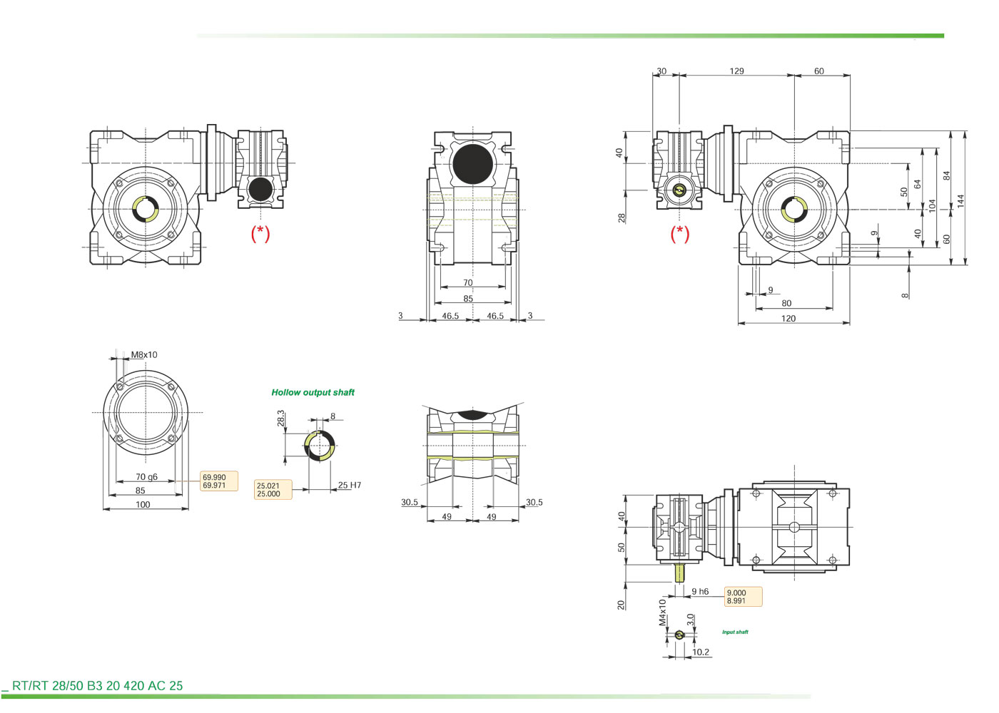 EPG Motor na gril 120W 2,1 ot., do 200 Kg MRS-RT 28-50-B3-20, i420, AC25, 230V