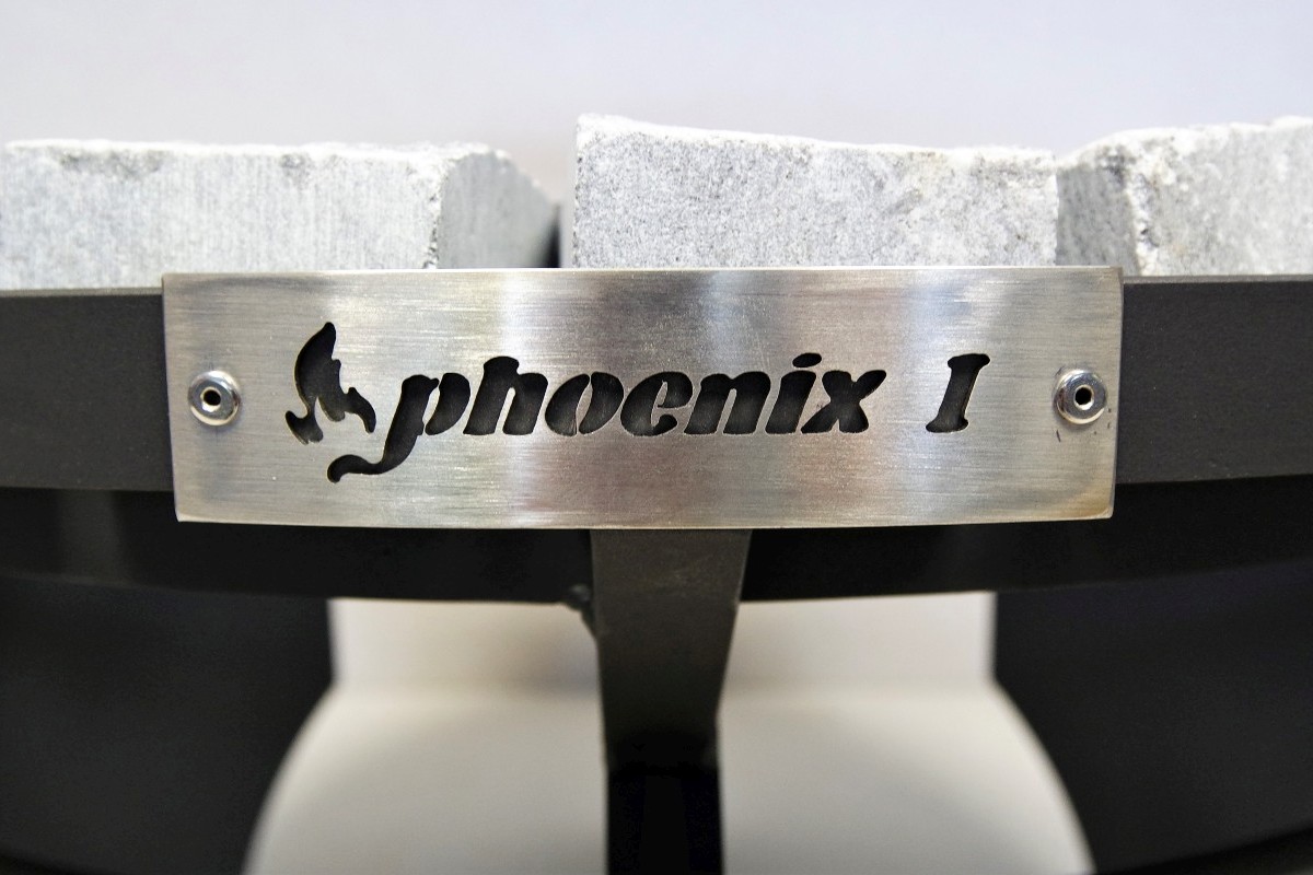 Phoenix I. kovové ohniště 50/64cm s grilem a kameny - nízké 2020