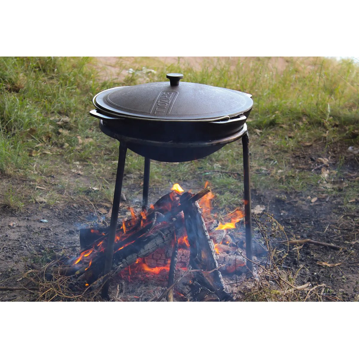 Litinový kotlík 36 cm, 8 l kazan + litinová poklice Brizoll KA08-1