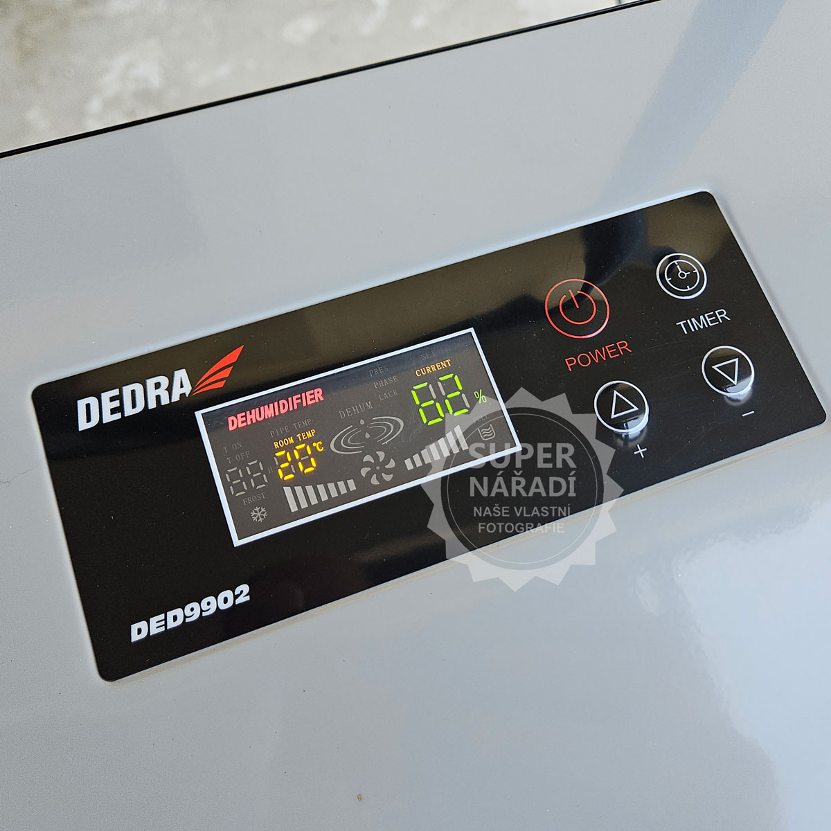 Dedra odvlhčovač vzduchu 750W 50l / 24h, LCD DED9902, 230V R290, vysoušeč