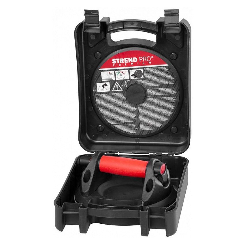 Držák na sklo 200mm s manometrem, 1 přísavka do 150kg, Strend Pro 2172569