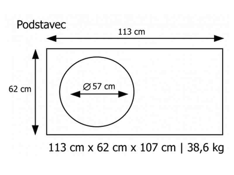 Gril na dřevěné uhlí CART 57cm se stolíkem Napoleon PRO22K CART 2