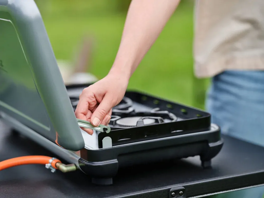 Plynový vařič + gril Camping Kitchen 2 Multi-Cook, Campingaz 2197176 PB, 3 hořáky