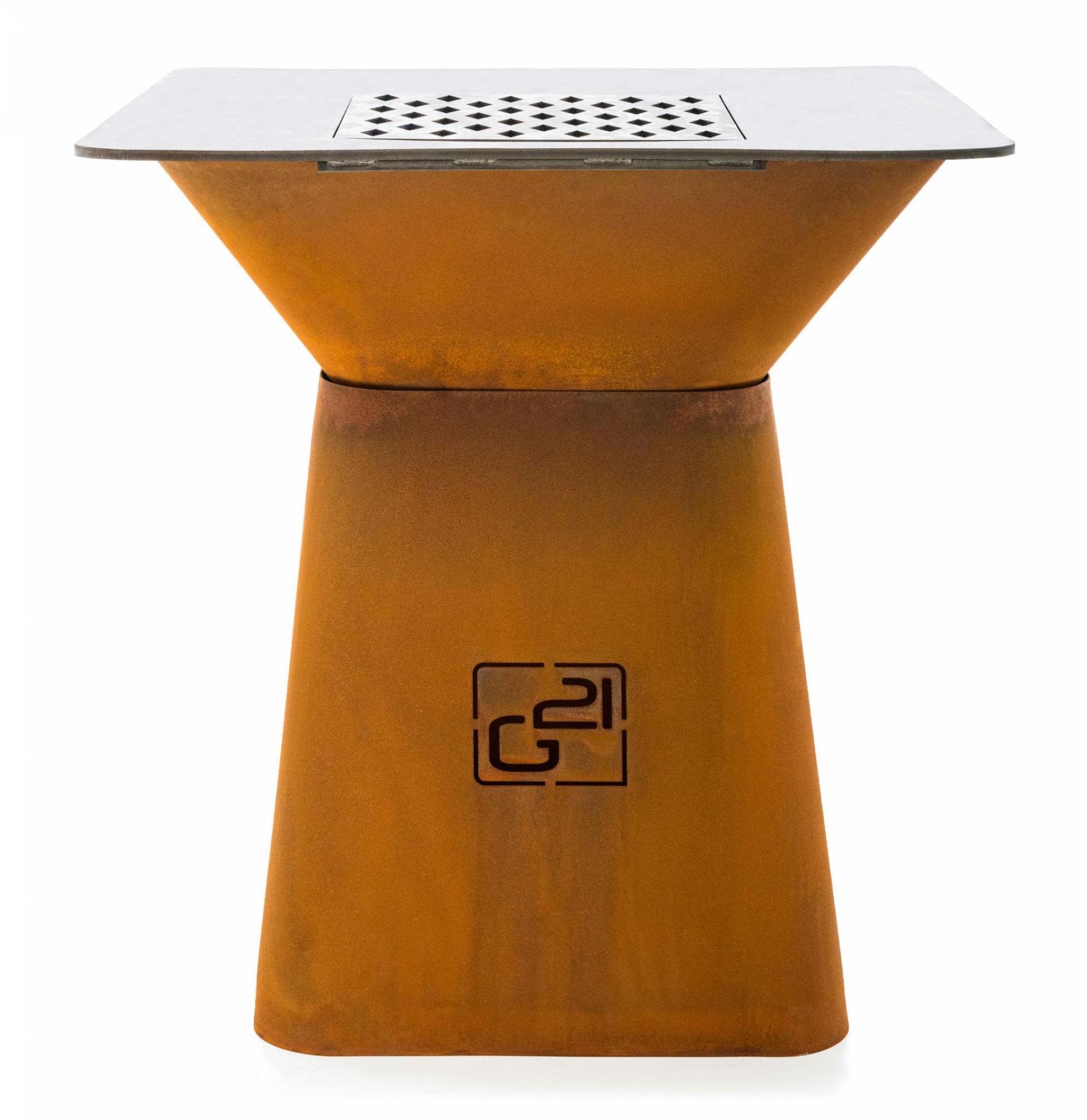 Gril G21 Montana Corten, s planchou 85 cm 63903203 čtvercové