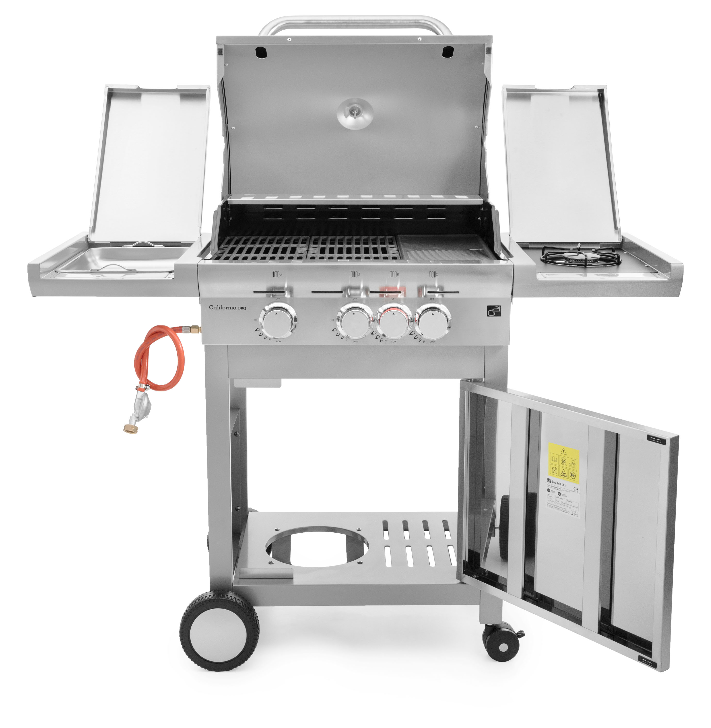 Plynový gril G21 California BBQ Premium line, 4 hořáky, 16 kW nerezový 6390305