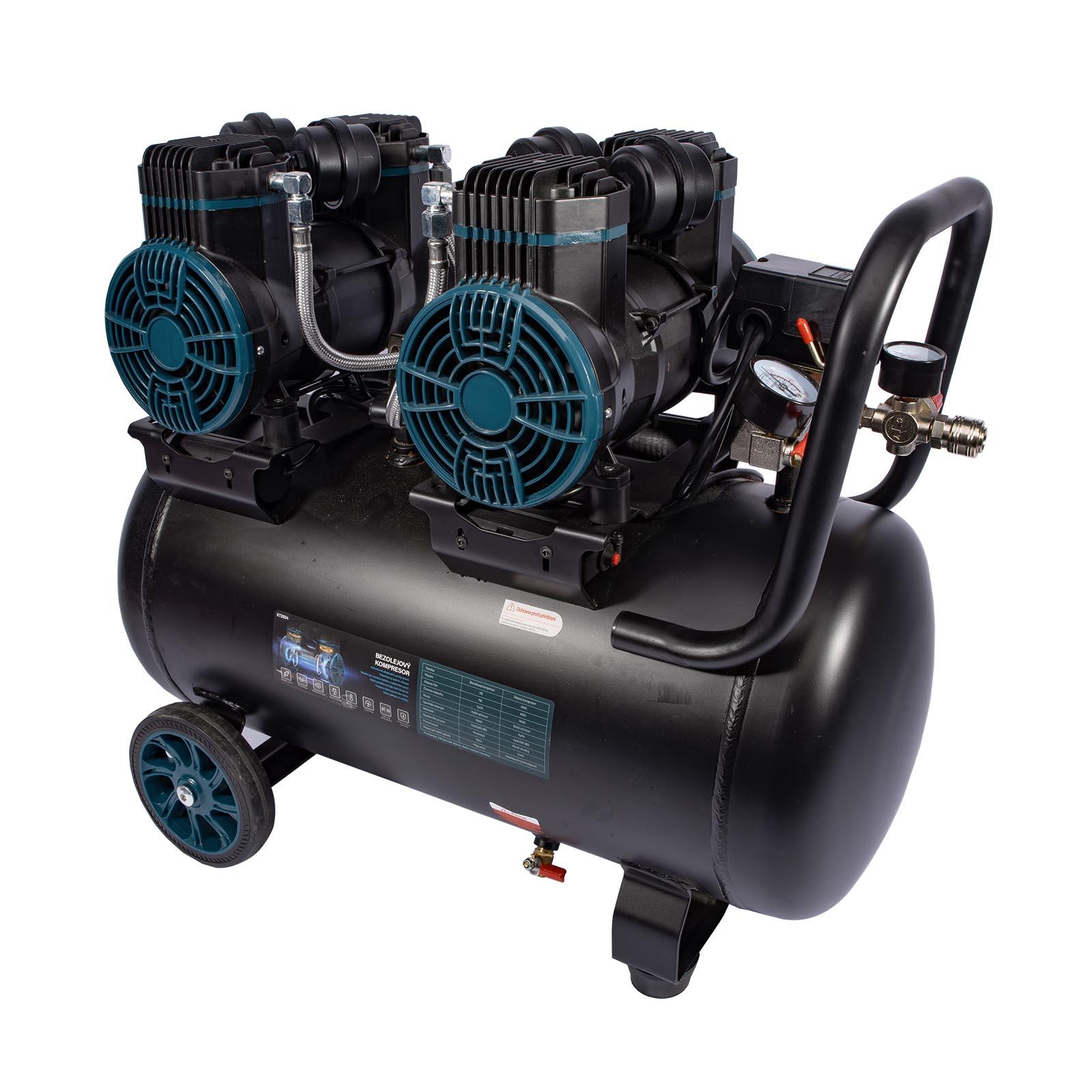 Bezolejový kompresor 2x1450 W, 50 l XTLINE XT2050, 230V