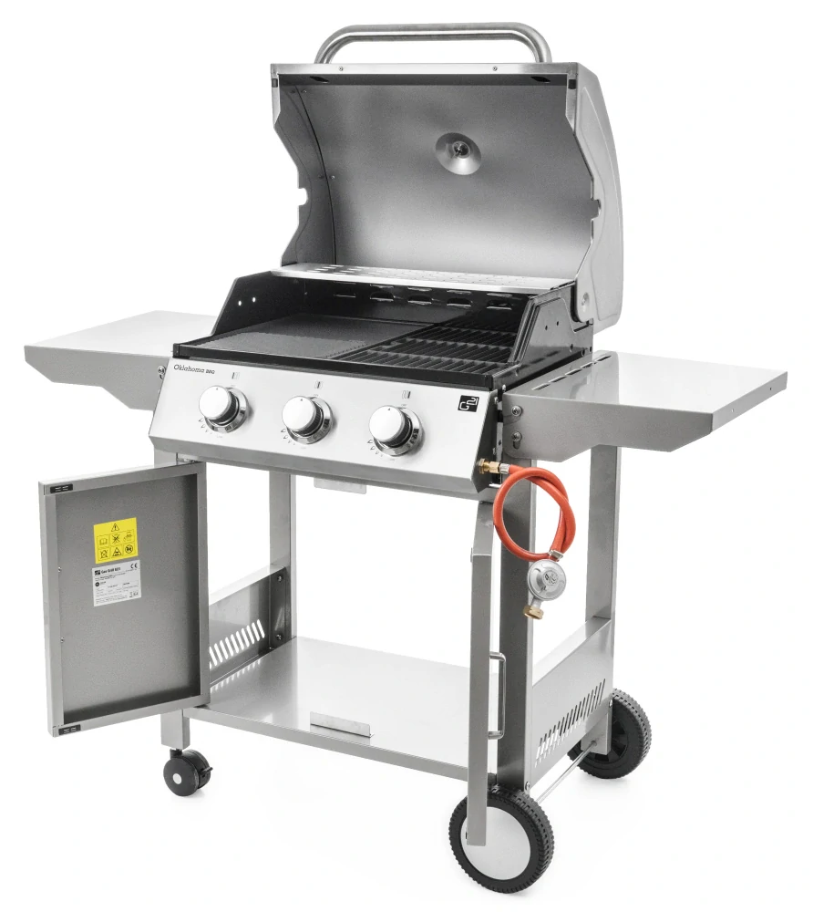 Plynový gril G21 Oklahoma BBQ Premium Line 3 hořáky, 10,5 kW nerezový, 6390310