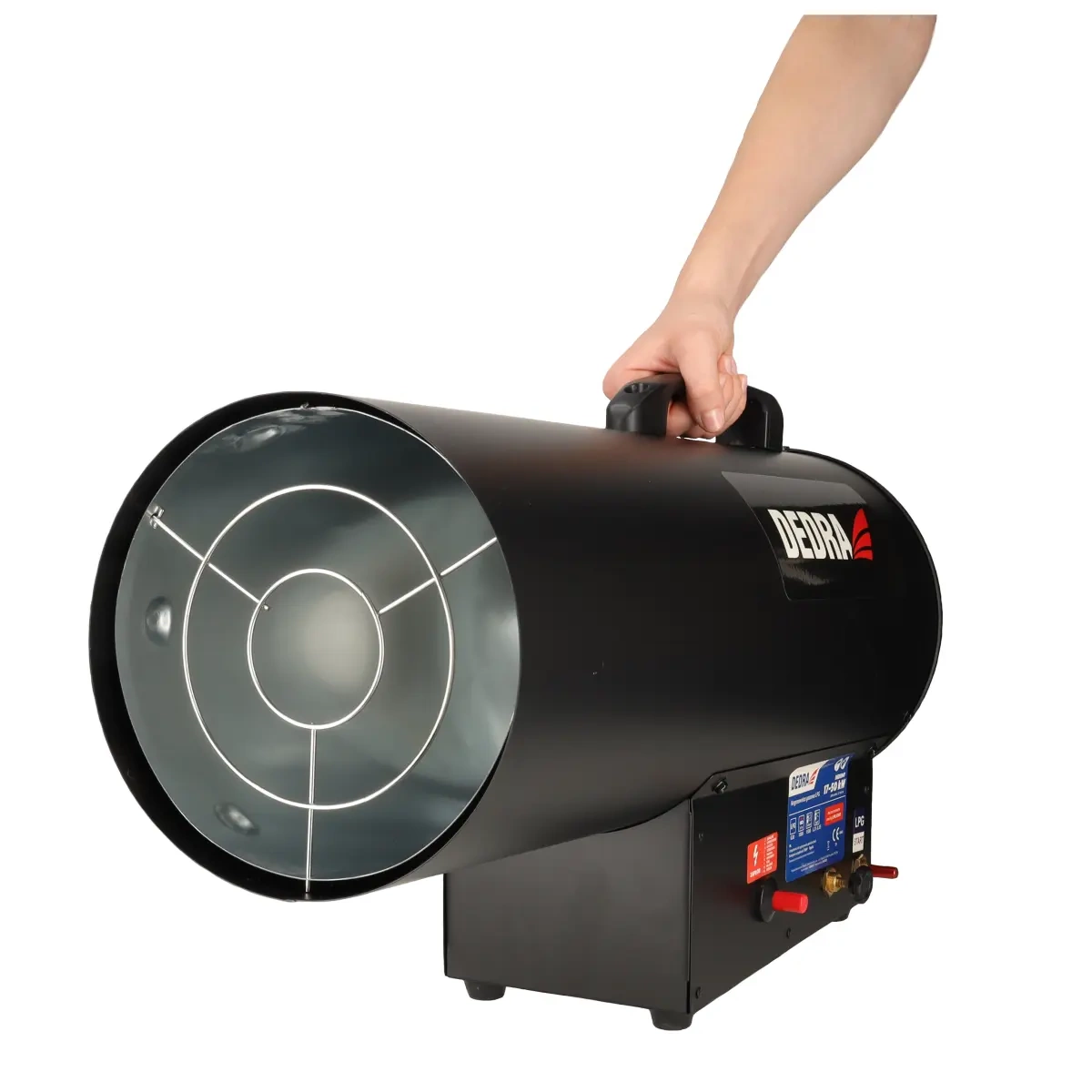 Dedra plynové topidlo 17-50 kW s regulací DED9947 černé, LPG dělo, ohřívač plynový