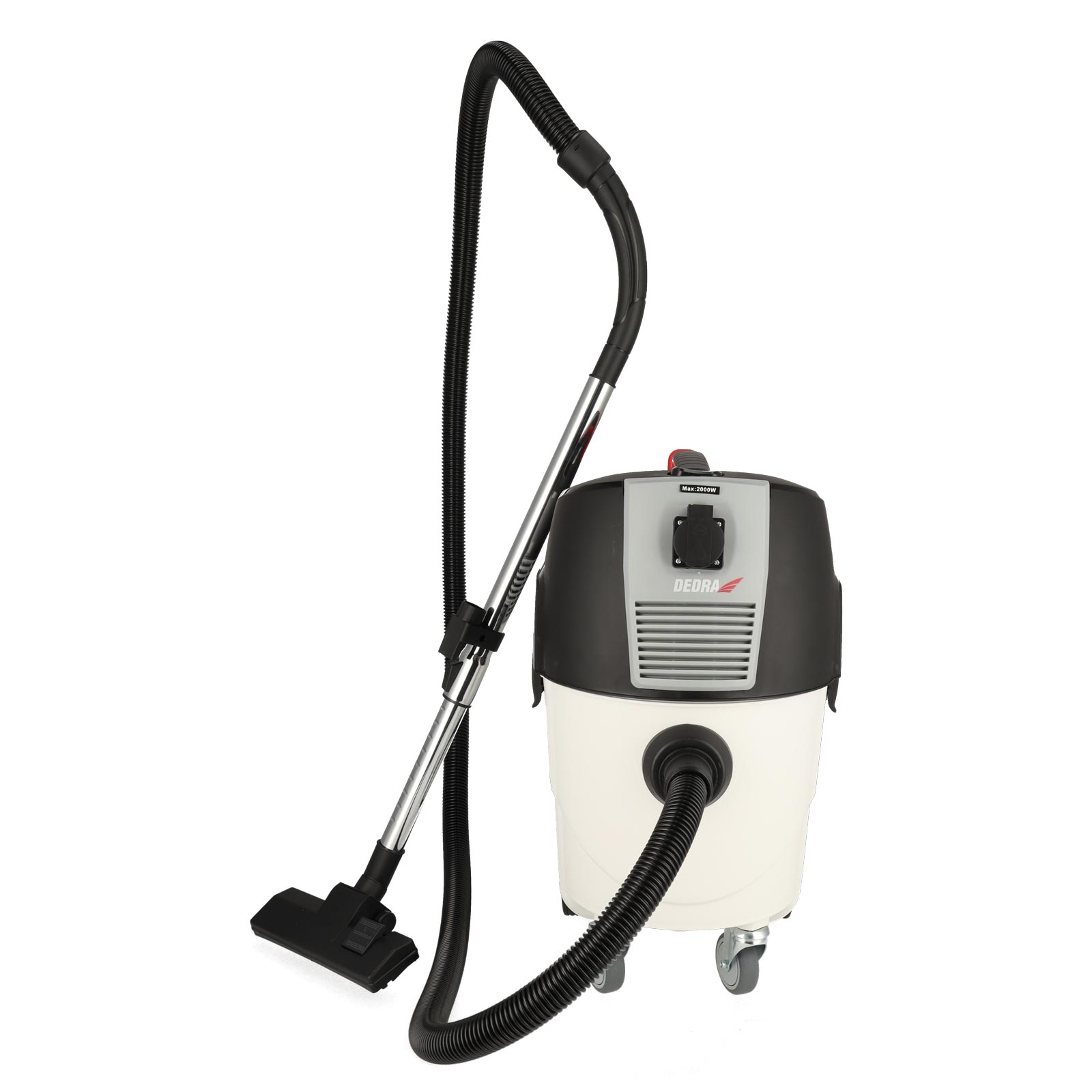 Dedra Dílenský vysavač 1600W, 30l DED6607, zásuvka 230V, oklep, na omítku
